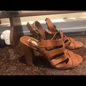 Ralph Lauren - Light brown woven heel sandals